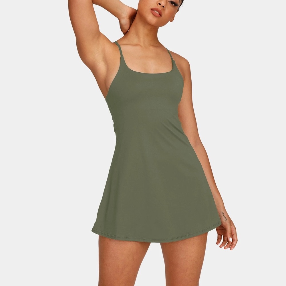 NEW WITH TAGS | Halara 2-in-1 active dress | Green | Size Small